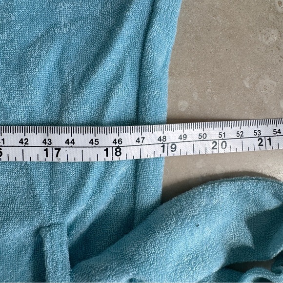 Andie Swim Light Blue Short Sleeve Collar Button Up Shorts Romper Womens Size S - Picture 12 of 16